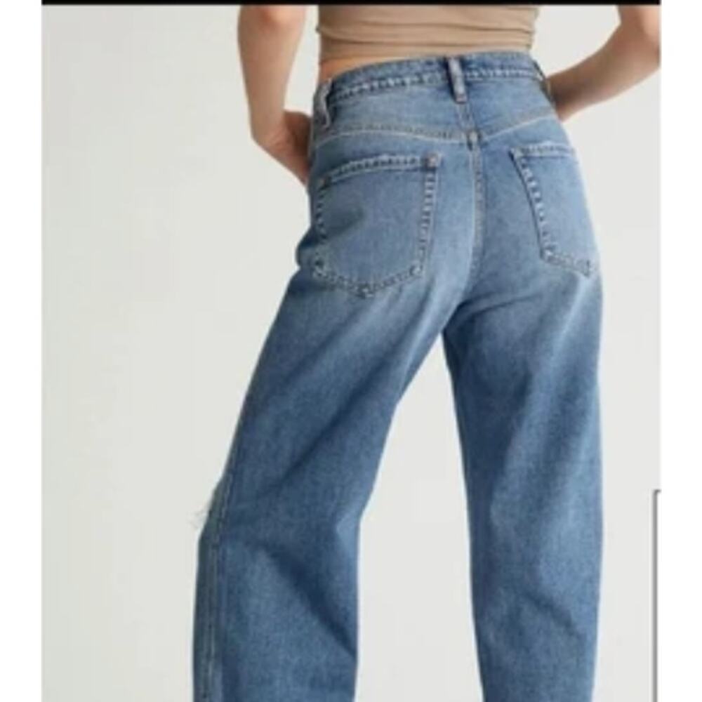 Pacsun Baggy Jean Wide Leg Distressed Denim Size 30 90's Retro High Rise Grunge - Picture 12 of 14